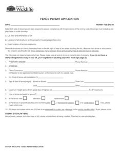 What To Include In Your Fence Permit Application